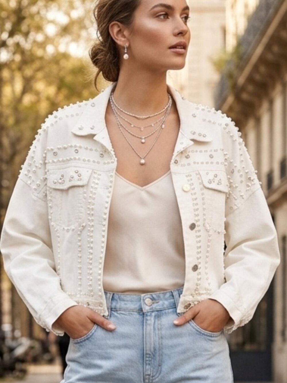 Beautiful Pearl Oversize Jacket